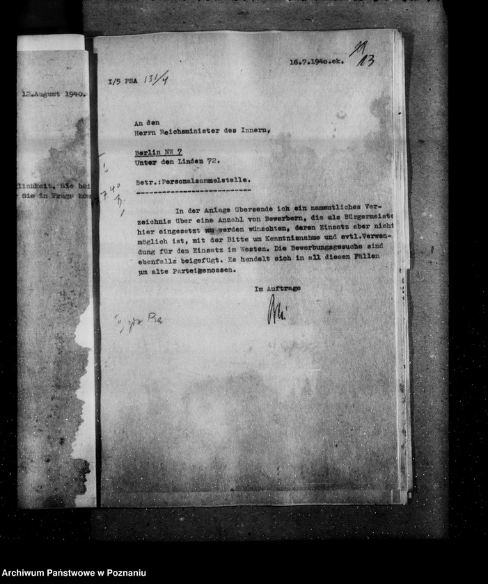 Obraz 17 z jednostki "Angestellten der Zentralstelle "Deutsche Volksliste" Posen"