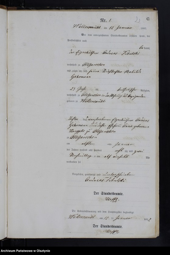 image.from.unit.number "Sterbe-Neben-Register Nr 1 - 46"