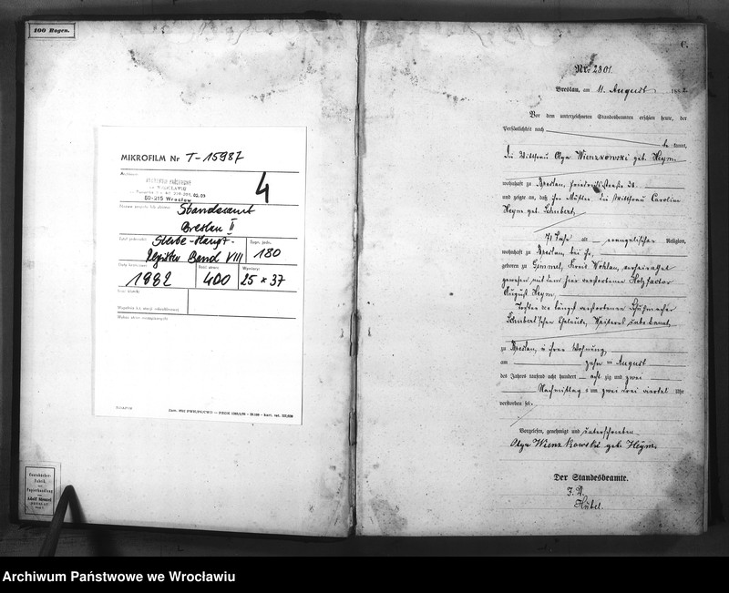 image.from.unit.number "Sterbe-Haupt-Register Breslau II 1882 Band 8"