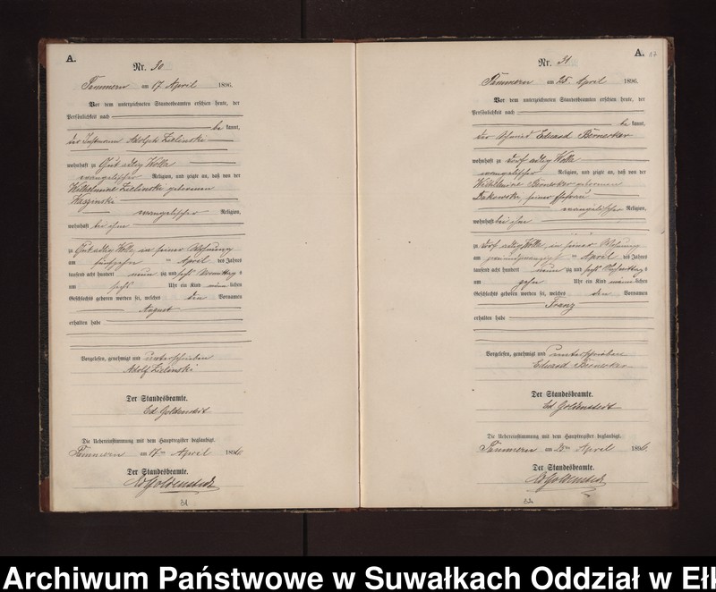 image.from.unit.number "Geburts-Neben-Register des Preussischen Standes-Amtes Neuhoff Kreis Loetzen"