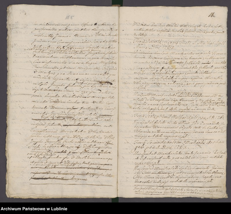 Obraz 13 z jednostki "Acta iudicii advocatialis et scabinalis civitatis SRM Lublinensis donationum, inscriptionum, roborationum, cessionum, oblatarum, relationum, manifestationum ac aliarum"