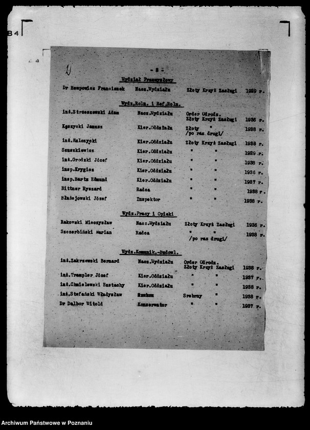 Obraz 6 z jednostki "/Wnioski o odznaczenia/"