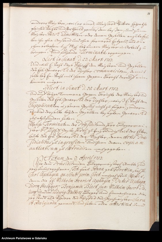 image.from.unit.number "Actum coram Officio […] Nathanaelis Godfredi Ferber Praeconsulis ac Praesidis [14.III.1753-18.III.1754] Nathanaelis Godofredi Ferber nec non Fisci Administratoris [5.VII.1753-6.XI.1753] /indeks/"
