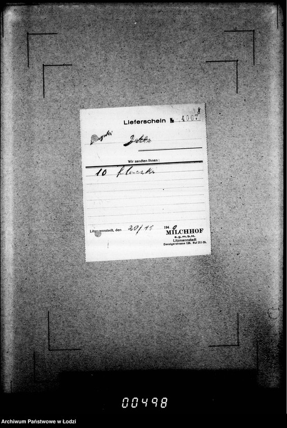 Obraz 12 z jednostki "Quittungen- Lieferscheine Desinfektionsanstalt"