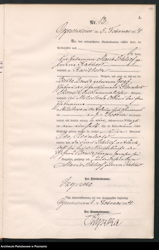 Obraz 16 z jednostki "Księga urodzeń"