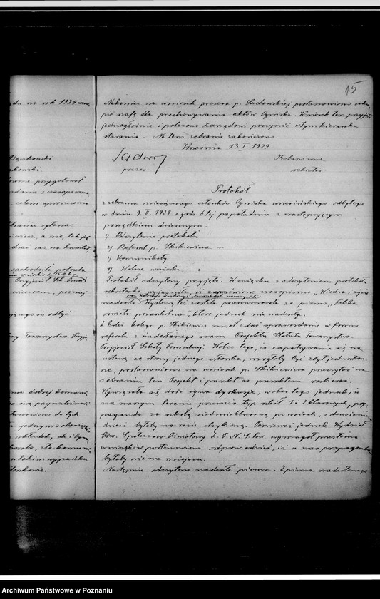Obraz 19 z jednostki "Książka protokołów zebrań związku"