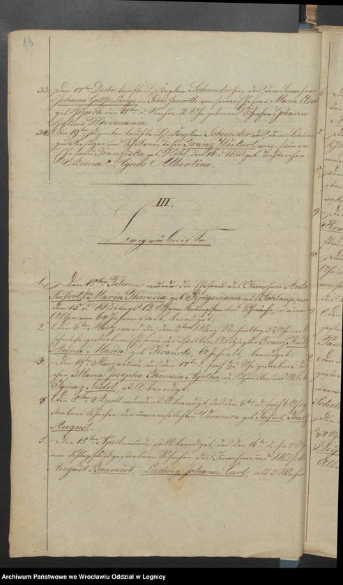 image.from.unit.number "Duplicate des Registers über die vorgekommenen Trauungen, Geburten und Begrabnisse"