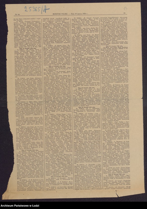 Obraz 15 z jednostki "M. Besser, dzierżawca Leopold Besser- fabryka mebli"