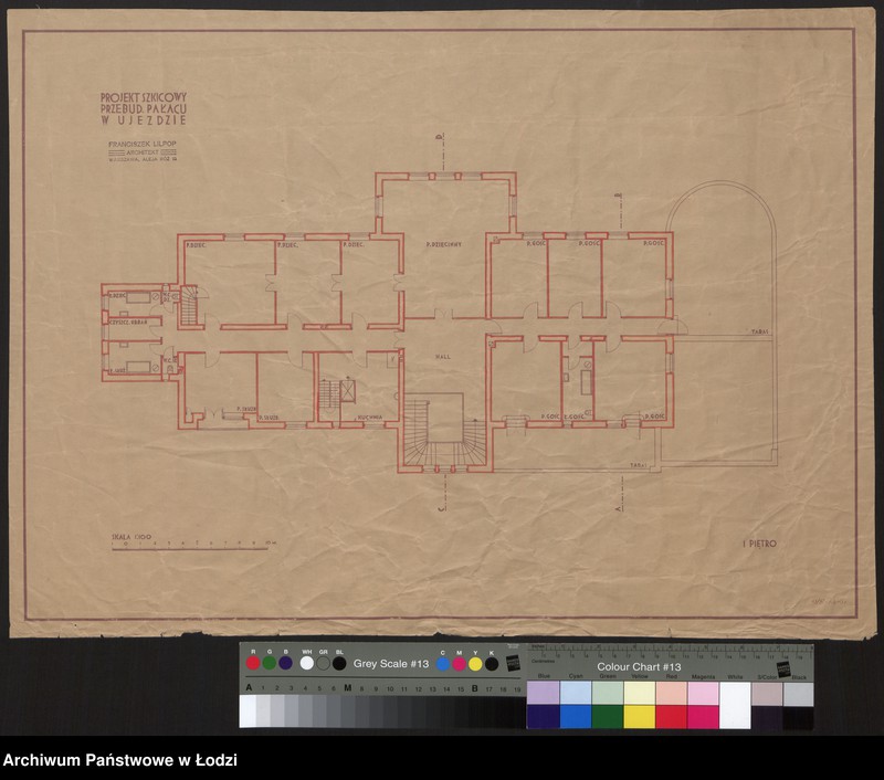 Obraz 1 z jednostki "Projekt szkicowy przebudowy pałacu w Ujeździe"