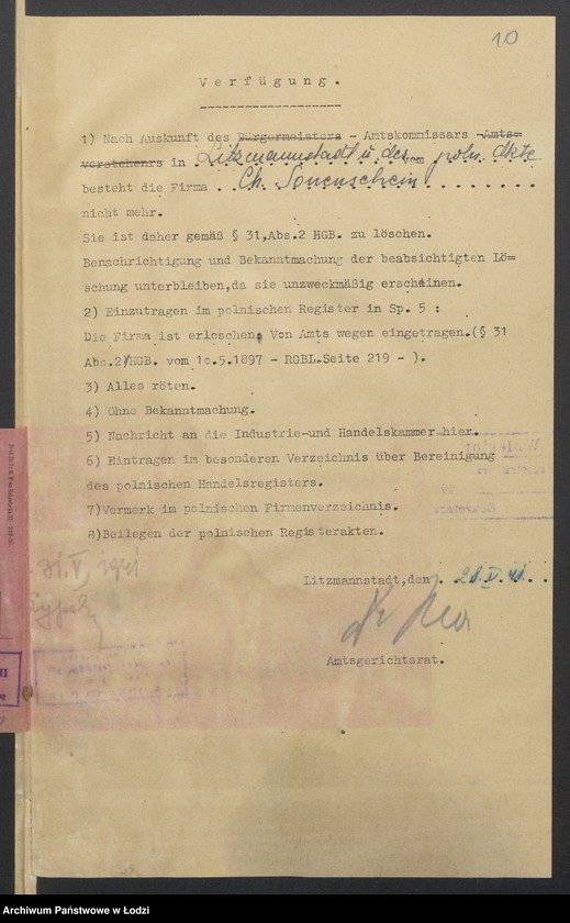 Obraz 12 z jednostki "Chaim Sonenschein- sprzedaż dodatków krawieckich"