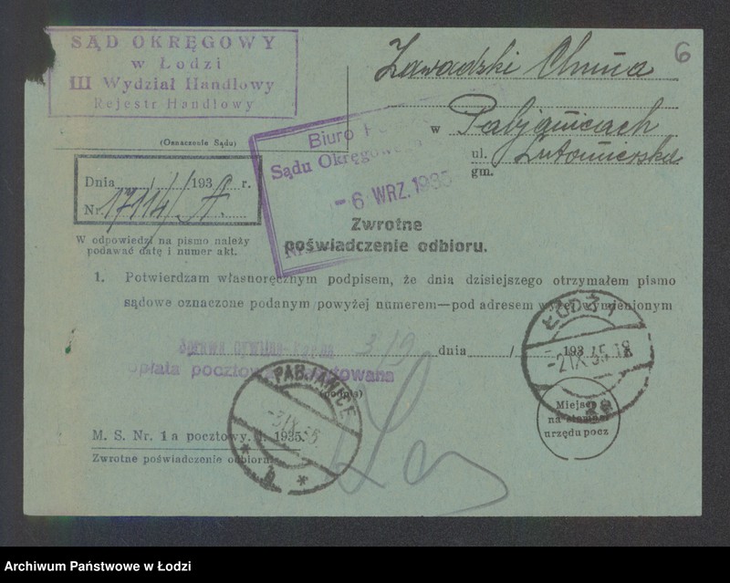 Obraz 8 z jednostki "Chuna Zawadzki i Syn- sprzedaż paszy, wyrobów tytoniowych i artykułów spożywczych"