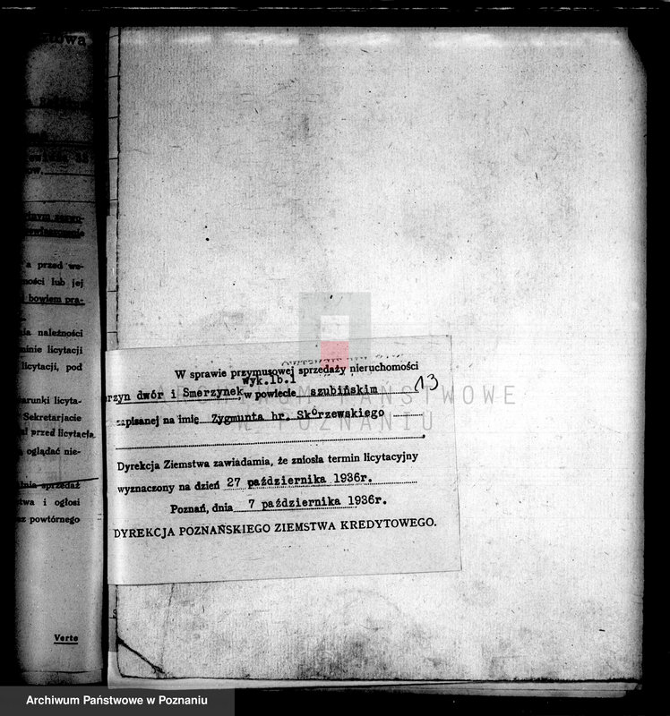 Obraz 16 z jednostki "Uregulowanie prawa własności rozparcelowanych gruntów z majątków Załachowo-Smęrzyn-Oporowo powiatu szubińskiego"