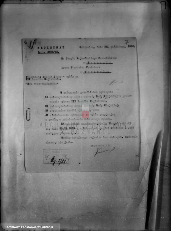 Obraz 11 z jednostki "Miasto Łobżenica /powiat wyrzyski/ członkowie magistratu"