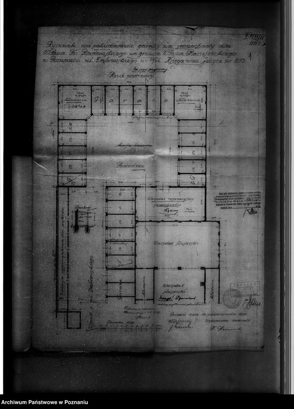 Obraz 5 z jednostki "/Projekt urządzenia warsztatu remontu samochodów przy ul. Dąbrowskiego nr 30/"