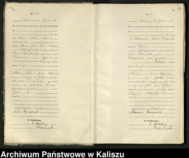 Obraz 13 z jednostki "[Księga urodzeń]"
