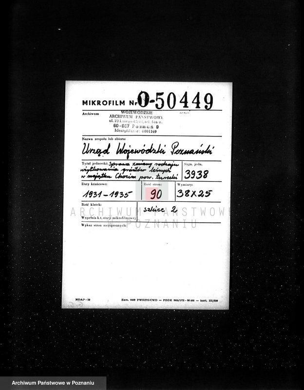 Obraz 2 z jednostki "Sprawa zmiany rodzaju użytkowania gruntów leśnych w majątku Chocim powiat turecki"