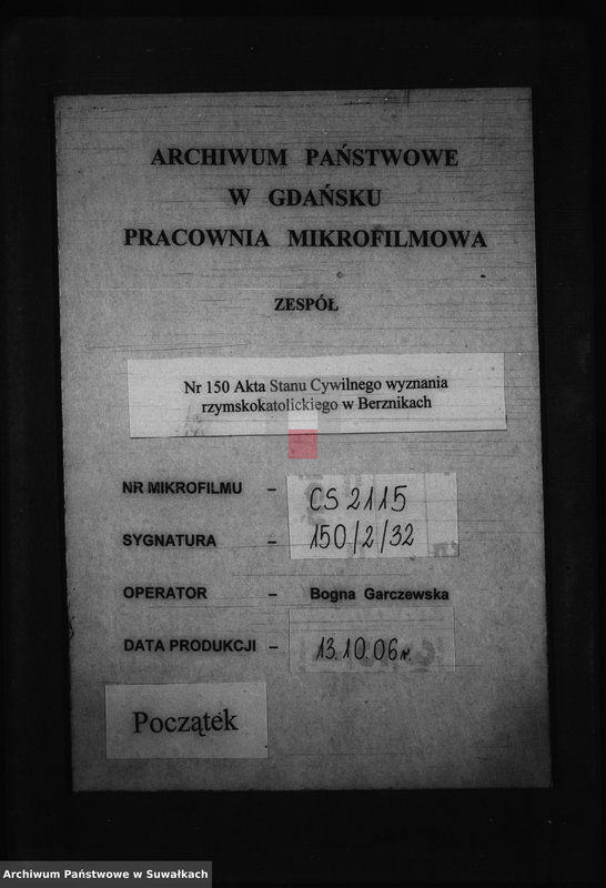 image.from.unit.number "Dokumenty brakosočetavšichsja lic w Berzniskom Rimsko- Katoličeskom Prichodskom Kostele v 1897 godu"