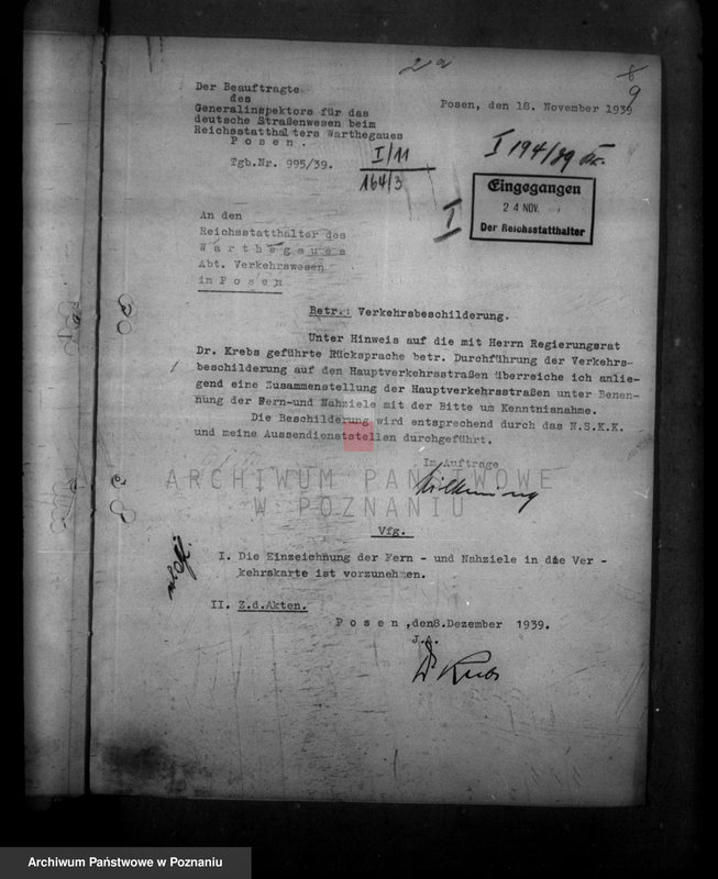 Obraz 14 z jednostki "Zarządzenia i korespondencja policji i władz w sprawach komunikacji drogowej"