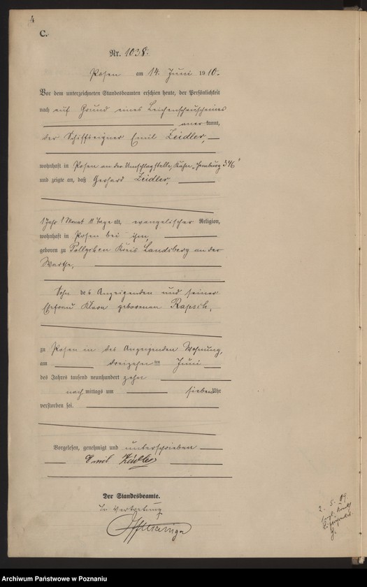 Obraz 5 z jednostki "Księga miejscowa zgonów tom III [Rejestr główny zgonów]"