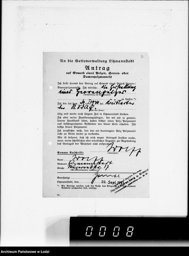 Obraz 6 z jednostki "Erledigte Rechnungen u.Pelzanträge Div.Sachen"