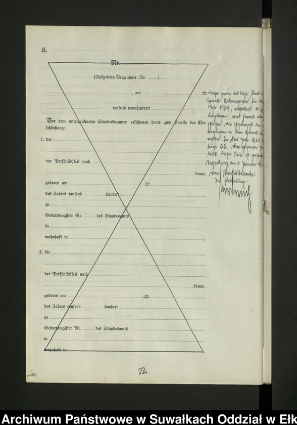 image.from.unit.number "[B2. Heirats = Register (Neben = Register) Standesamt Angerburg einschl. der Standesamtsbezirk, Gross Strengeln, Kehlen und Prinowen]"
