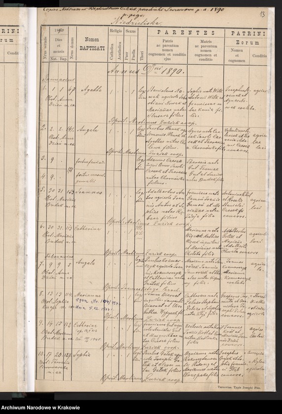 image.from.unit.number "Księga urodzeń parafii Szczurowa"