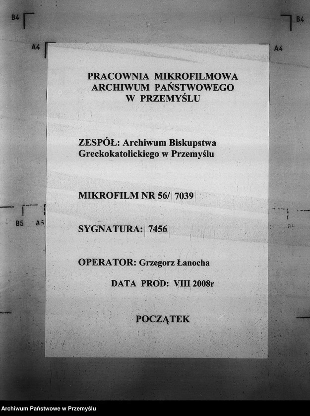 image.from.unit.number "[Kopie ksiąg metrykalnych parafii Cyków z filią Rożubowice (dekanat Niżankowice)]"