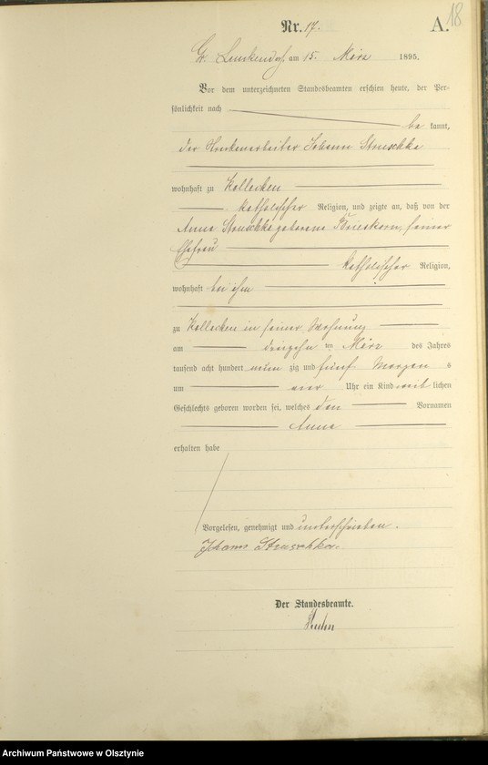 image.from.unit.number "Geburts-Haupt-Register Nr 1 - 77"