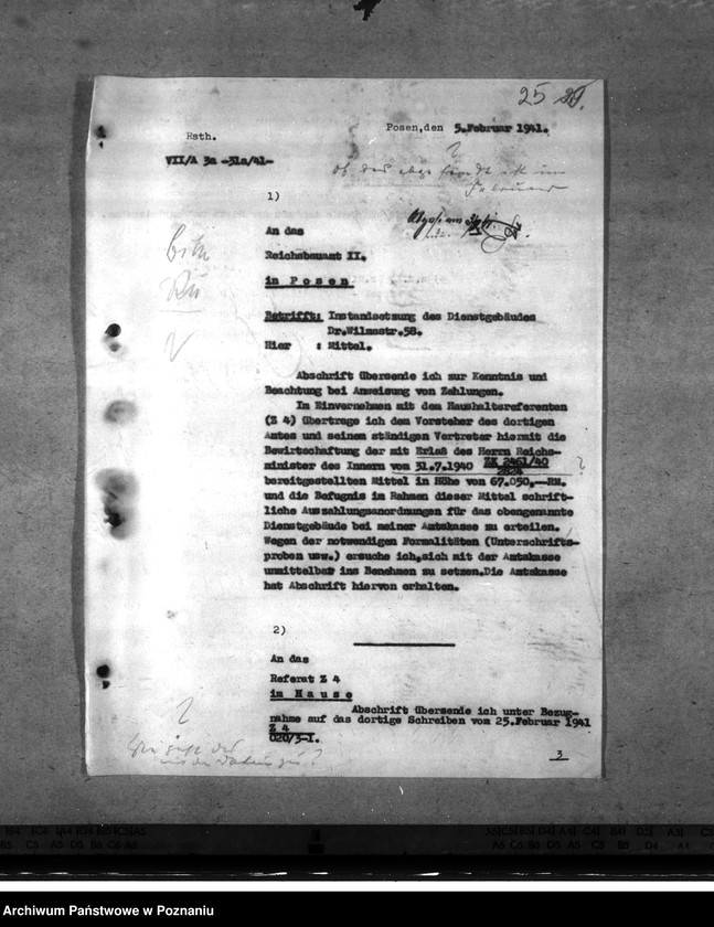 Obraz 17 z jednostki "Dienstgebäude des Reichsstatthälters Dr. Wilmsstrasse 58 - Poznań"