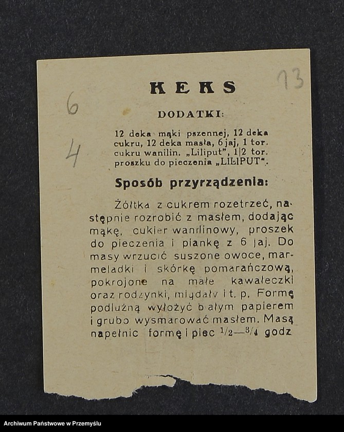Obraz 5 z kolekcji "Kartka kalendarza - przepisy kulinarne111"