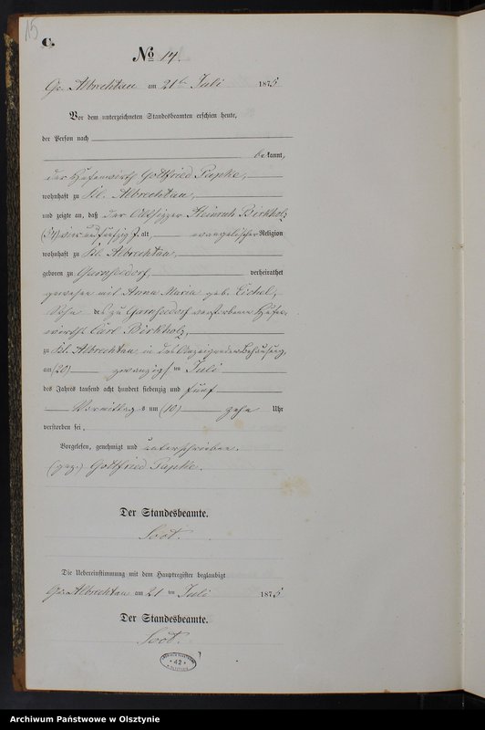 image.from.unit.number "Sterbe-Neben-Register Nr 1 - 28"