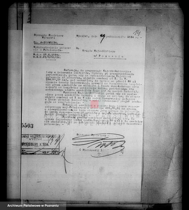 Obraz 18 z jednostki "Majątek Falmierowo powiatu wyrzyskiego polowanie"