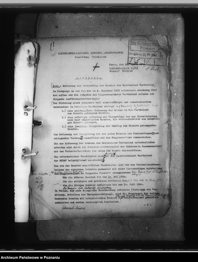 Obraz 8 z jednostki "Erfassung und Überprüfung der Beamten"