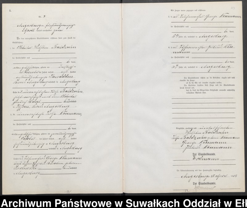 image.from.unit.number "Heiraths-Neben-Register des Preussischen Standes-Amtes Angerburg Kreis Angerburg"