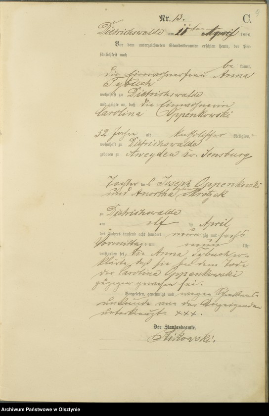 image.from.unit.number "Sterbe-Haupt-Register Nr 3 - 4 i 7 - 50"