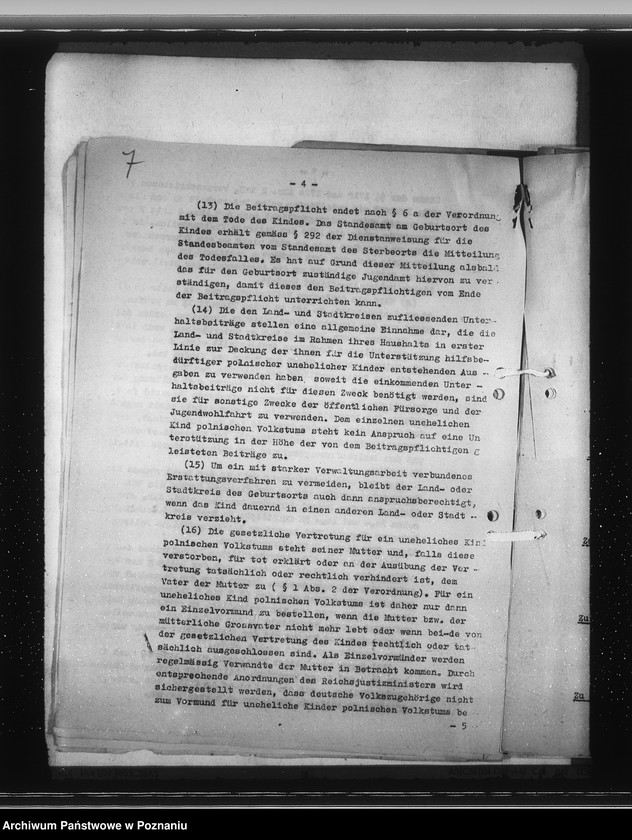 Obraz 11 z jednostki "Verordnung über die Rechtsverhältnisse der Schutzangehörigen und staatenlosen unehelichen Kinder polnischen Volkstums"