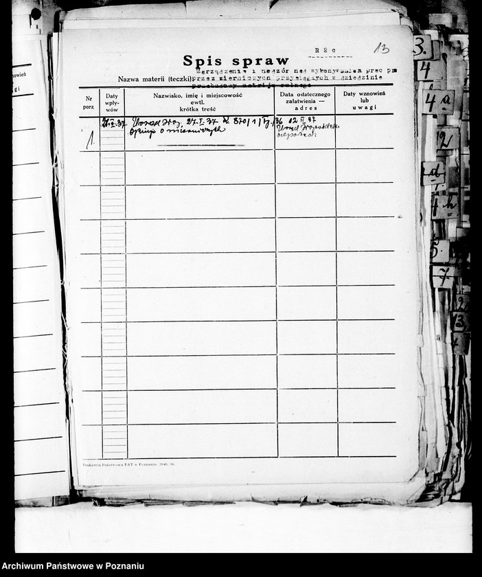 Obraz 18 z jednostki "Spisy spraw /Wydziału Rolnictwa i Reform Rolnych/"