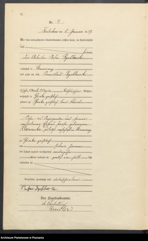 Obraz 6 z jednostki "Sterbe-Haupt-Register "