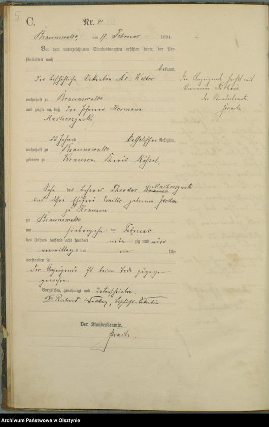 image.from.unit.number "Sterbe-Haupt-Register Nr 1 - 45"