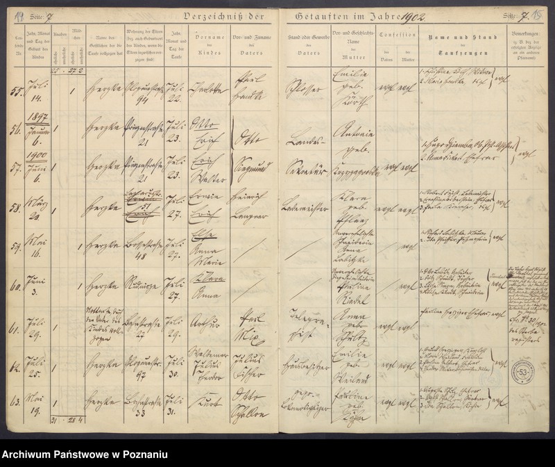 Obraz 10 z jednostki "Verzeichnis der Getauften"