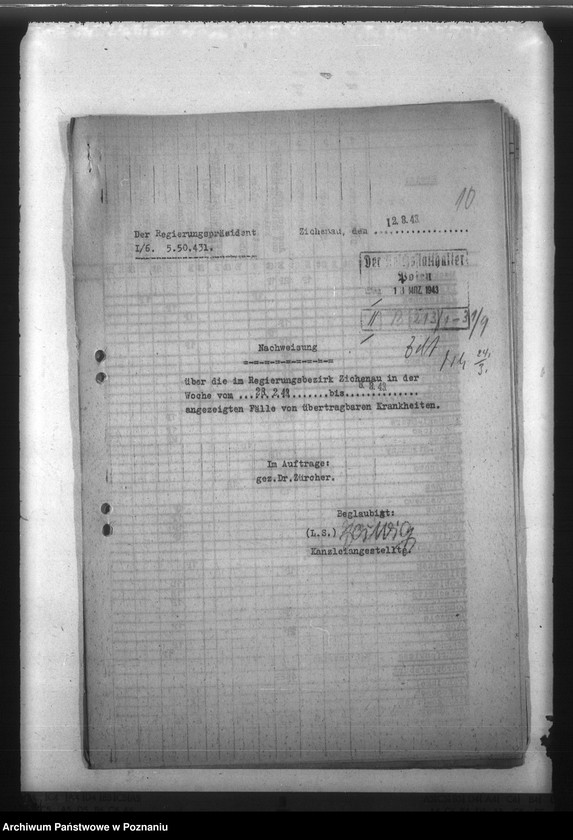 Obraz 14 z jednostki "Nachweisung von übertragbaren Krankheiten im Regierungsbezirk Ziehenau"