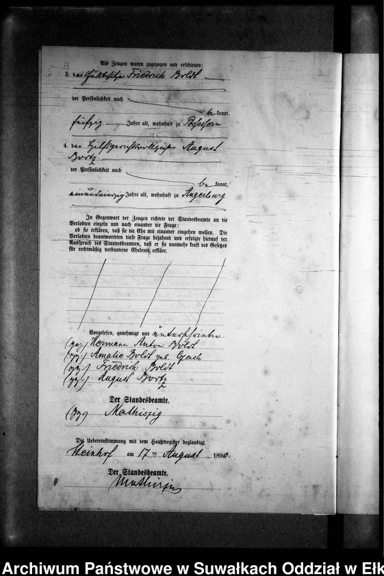 image.from.unit.number "Heiraths-Neben-Register des Preussischen Standes-Amtes Gr. Strengeln Kreis Angerburg"