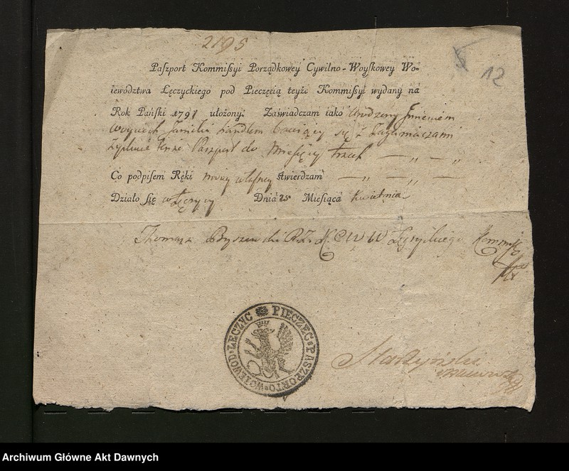 image.from.unit.number "Zbiór pism rozmaitych Wydziału Wojskowego tyczących, w. XVI - XVIII"