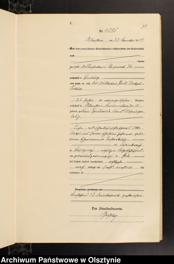 image.from.unit.number "Sterbe-Haupt-Register Tom IV, Nr 1076-1144"