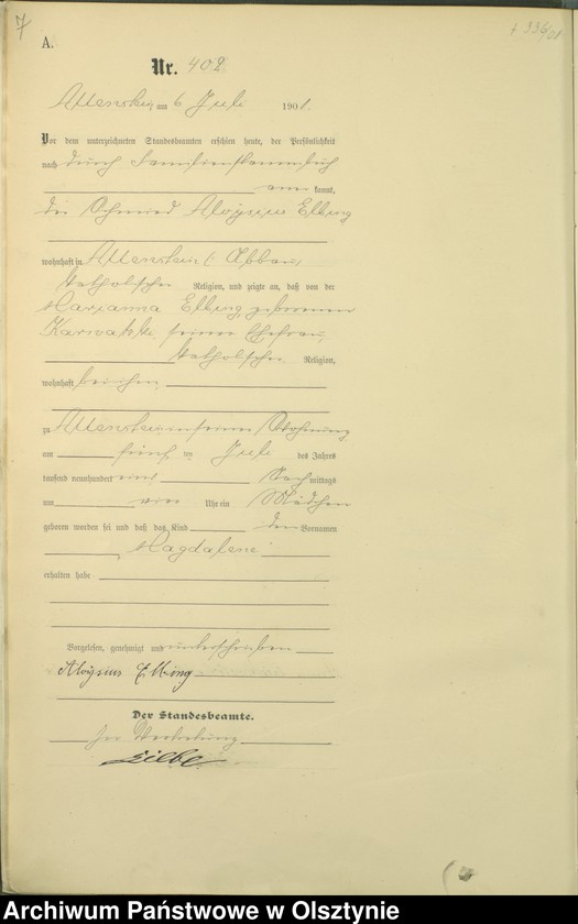 image.from.unit.number "Geburts-Haupt-Register Tom II,Nr 397 - 767"