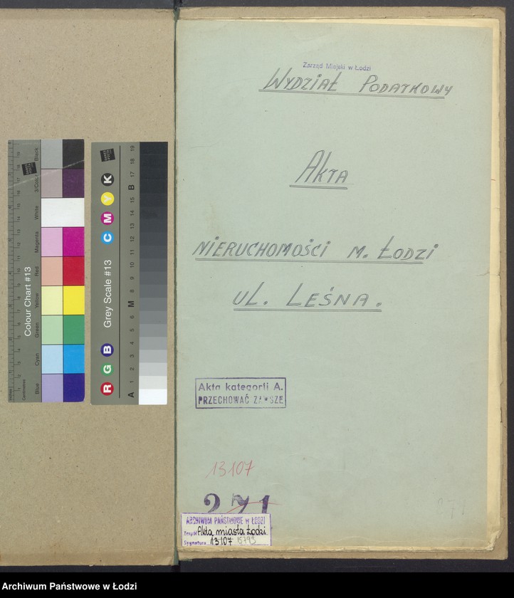 Obraz 2 z jednostki "Księga inwentarzowa nieruchomości m. Łodzi ul. Leśna"