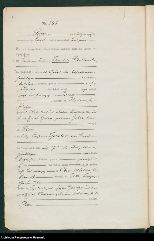 Obraz 5 z jednostki "Księga miejscowa małżeństw t. II"