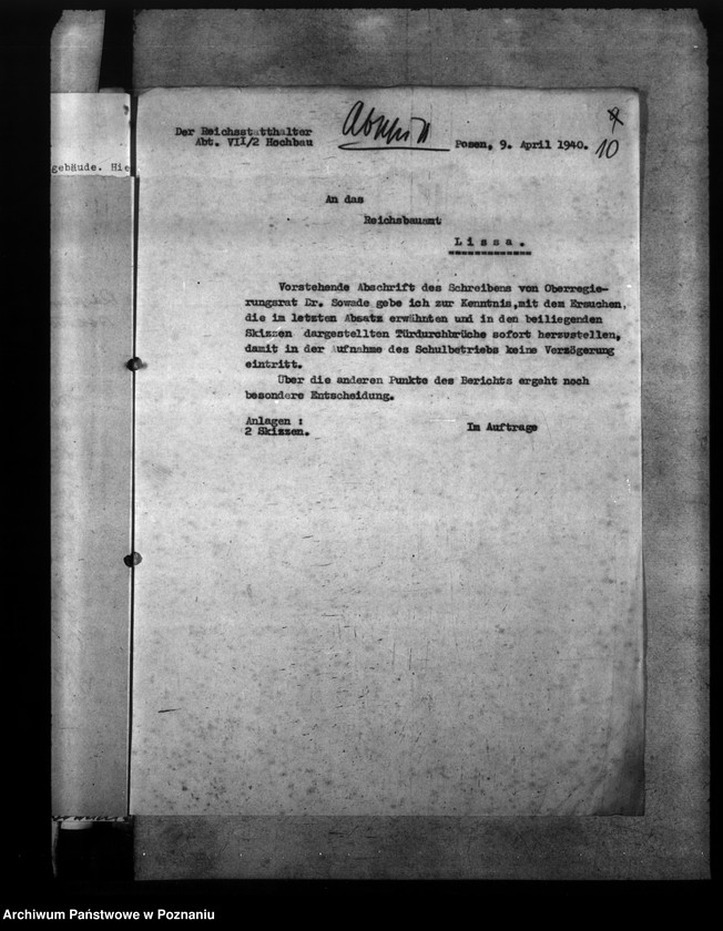 Obraz 14 z jednostki "Prace budowlane w zakładzie wychowawczym NSDAP w Rydzynie"