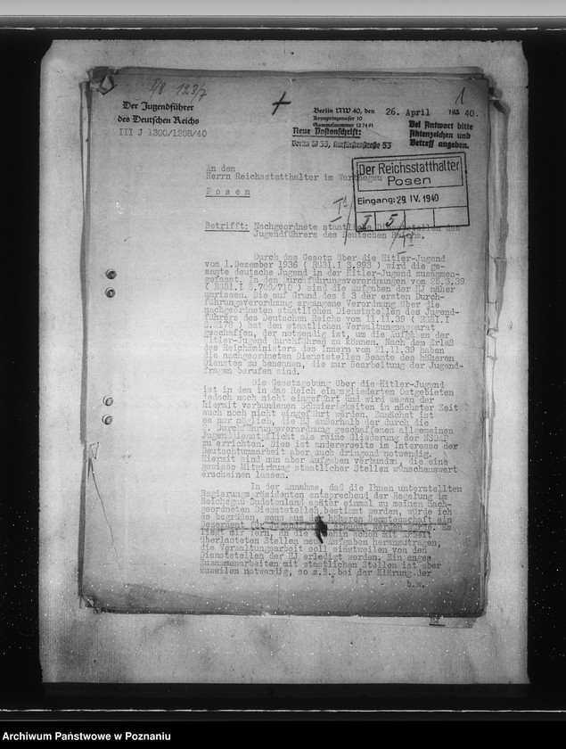 Obraz 5 z jednostki "Zarządzenia i korespondencja w sprawie hitlerowskich organizacji młodzieżowych"