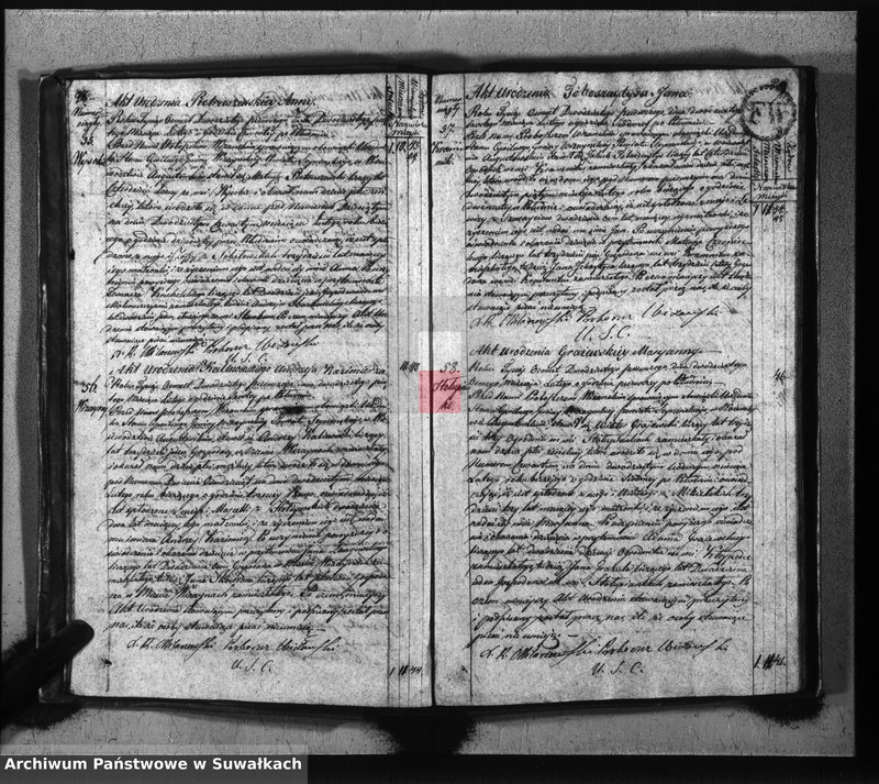 image.from.unit.number "Akta urodzonych gminy wiżańskiey obwodu seyneńskiego, w województwie augustowskim od dnia 1-go stycznia do dnia ostatniego grudnia 1821 roku"